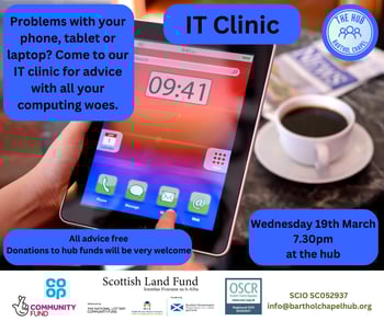 Problems with your phone, tablet or laptop Come to our IT clinic for help and advice with all your computing woes.